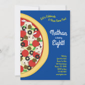 Pizza Party Supreme Combo Pizza Einladung (Vorderseite)