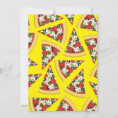 Pizza Party Supreme Combo Pizza Slice Einladung (Rückseite)