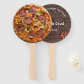 Pizza Party Supreme Wedding Fächer (Vorne und Hinten)