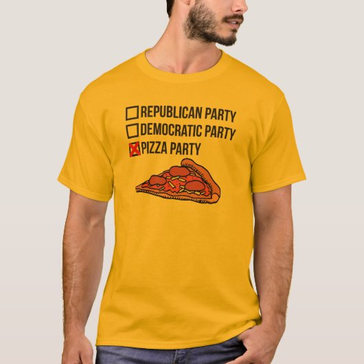 Pizza-Party T-Shirt (Vorderseite)