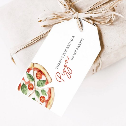 Pizza Party Thank you Geschenkanhänger