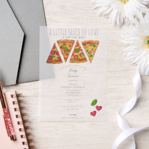 Pizza Party Thema Wasserfarbe Kinderdusche Liebe Pergament Einladungen