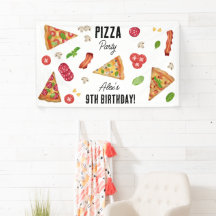 Pizza Party Thema Wasserfarbe Kindergeburtstag Par