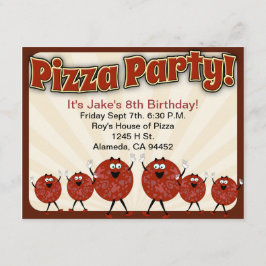 Pizza Party Time Einladung