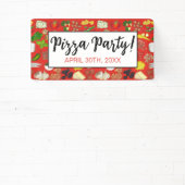 Pizza Party Toppings Italienische Pizzeria Pie Banner (InSitu)