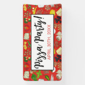 Pizza Party Toppings Italienische Pizzeria Pie Banner (Vertikal)