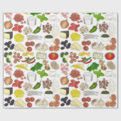 Pizza Party Toppings Italienische Pizzeria Pie Geschenkpapier (Flach)