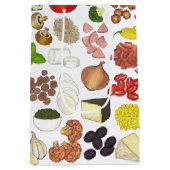 Pizza Party Toppings Italienische Pizzeria Pie Mittlere Geschenktüte (Rückseite)