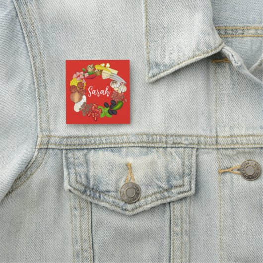 Pizza Party Toppings Italienische Pizzeria Pie Namensschild (Beispiel)