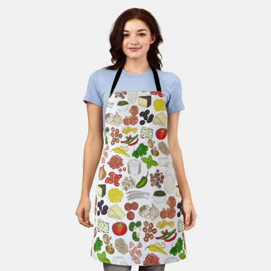 Pizza Party Toppings Italienische Pizzeria Pie Schürze (Getragen)