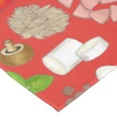 Pizza Party Toppings Italienische Pizzeria Pie Tischdecke (Schrägansicht)