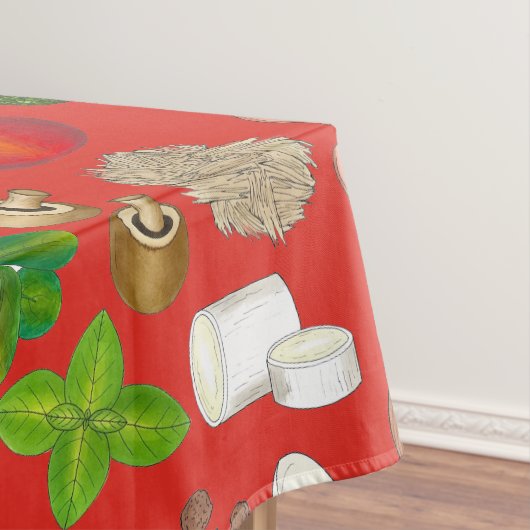 Pizza Party Toppings Italienische Pizzeria Pie Tischdecke (Beispiel)