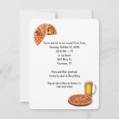 Pizza Party und Bier Einladung (Rückseite)