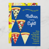 Pizza Party Verschiedene Pizzaspezialitäten Einladung (Vorne/Hinten)