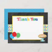 Pizza Party Vielen Dank Dankeskarte (Vorne/Hinten)