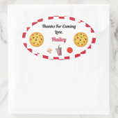 Pizza Party Vielen Dank, Sticker (Tasche)
