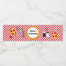 Pizza Party Wasser Flasche