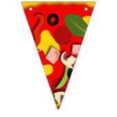 Pizza-Party Wimpelkette (Zweite Fahne)