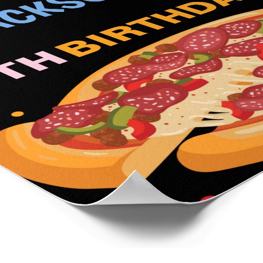 Pizza-Party-Zeichen Poster (Ecke)