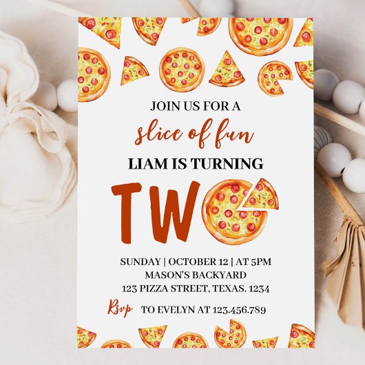 Pizza-Party zum Geburtstag Einladung