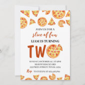 Pizza-Party zum Geburtstag Einladung (Vorderseite)