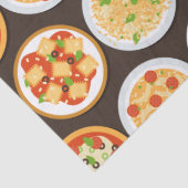 Pizza, Pasta, leckere italienische Küche Seidenpapier (Detail)