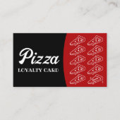 Pizza & Pasta Restaurant Black & Red Loyalty Treuekarte (Vorderseite)