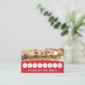 Pizza Pasta Restaurant Custom Foto Loyalität Treuekarte (Stehend Vorderseite)