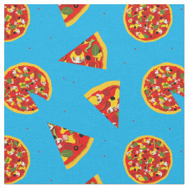 Pizza Pattern auf Blue Stoff