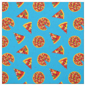 Pizza Pattern auf Blue Stoff (Muster)