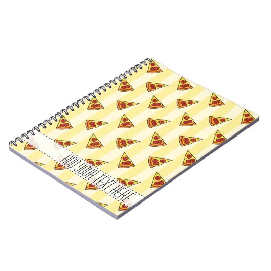 Pizza Pattern Custom Notebook Notizblock (Linke Seite)