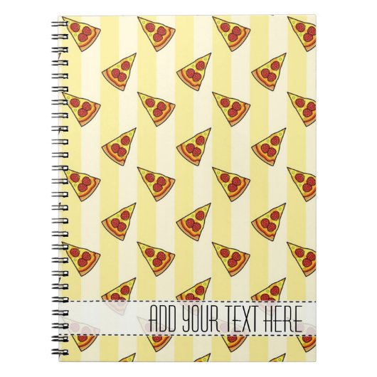 Pizza Pattern Custom Notebook Notizblock (Vorderseite)