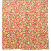 Pizza Pattern Duschvorhang (Vorderseite)