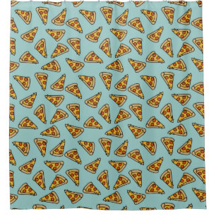 Pizza Pattern Duschvorhang