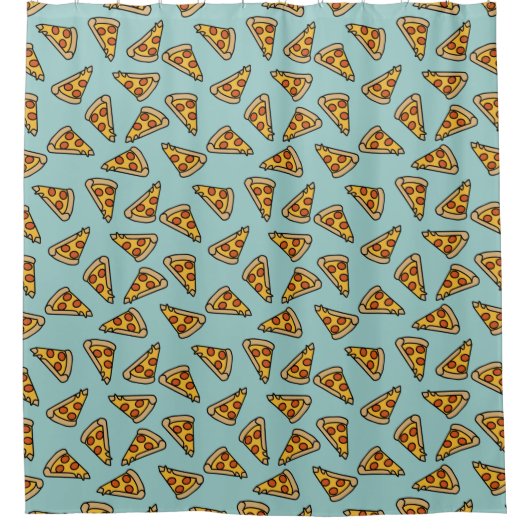 Pizza Pattern Duschvorhang (Vorderseite)