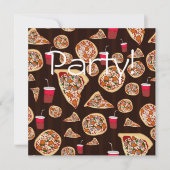 Pizza Pattern Einladung (Vorderseite)