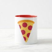 Pizza Pattern Emoji Tasse (Zentrum)