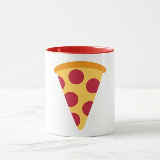 Pizza Pattern Emoji Tasse (Zentrum)