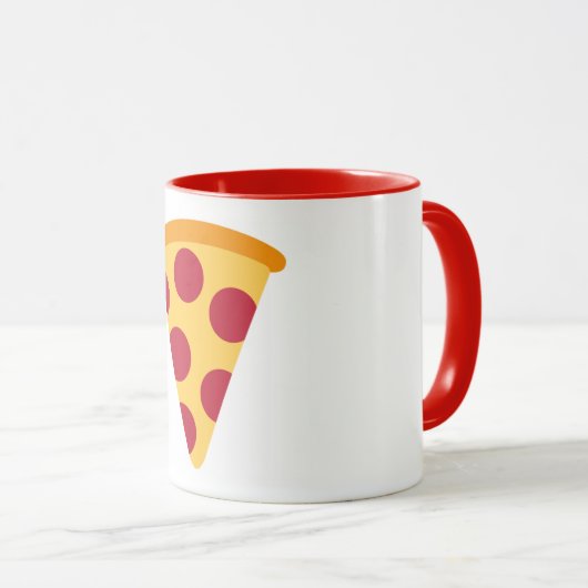 Pizza Pattern Emoji Tasse (VorderseiteRechts)