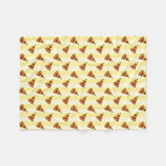 Pizza Pattern Fleecedecke (Vorderseite (Horizontal))