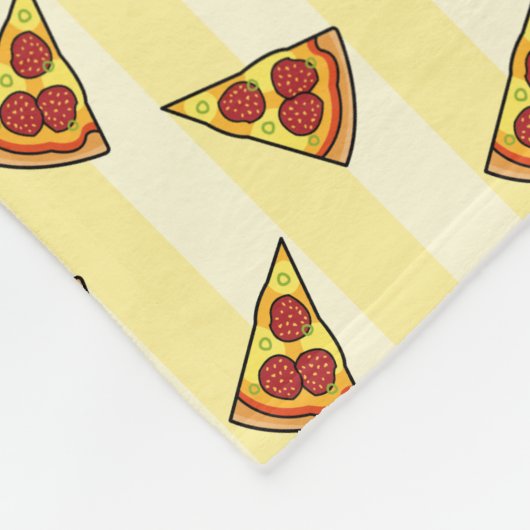 Pizza Pattern Fleecedecke (Ecke)