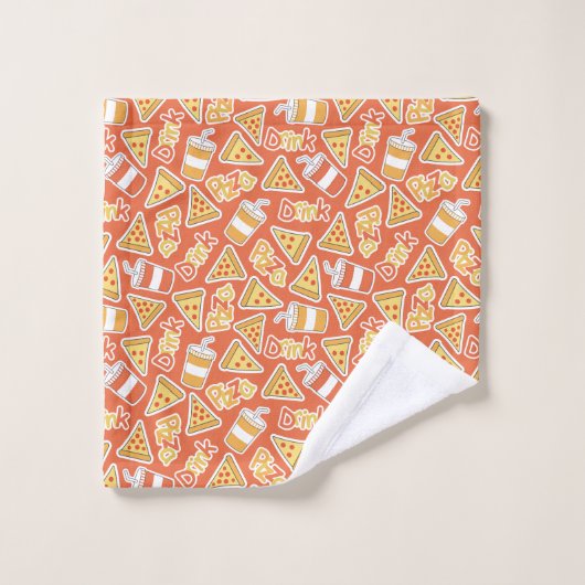 Pizza Pattern Handtuch Set (Waschlappen)