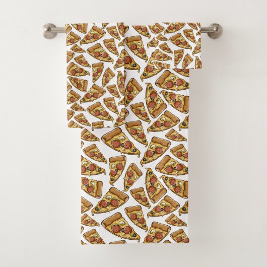 Pizza Pattern Handtuch Set (Insitu)