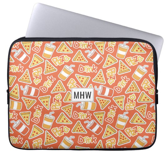 Pizza Pattern individuelle Laptop-Ärmel Laptopschutzhülle (Vorderseite)