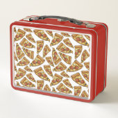 Pizza Pattern individuelle Name Lunch Box (Rückseite)