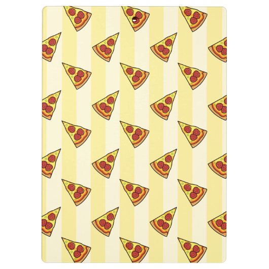 Pizza Pattern Klemmbrett (Rückseite)