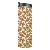 Pizza Pattern, kundenspezifischer Monogramm-Tumble Thermosbecher (Nach rechts gedreht)