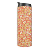 Pizza Pattern, kundenspezifischer Monogramm-Tumble Thermosbecher (Nach rechts gedreht)