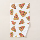 Pizza Pattern Novelty Niedlicher Cartoon Badhandtuch Set (Handtuch)