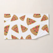 Pizza Pattern Novelty Niedlicher Cartoon Badhandtuch Set (Handtuch)